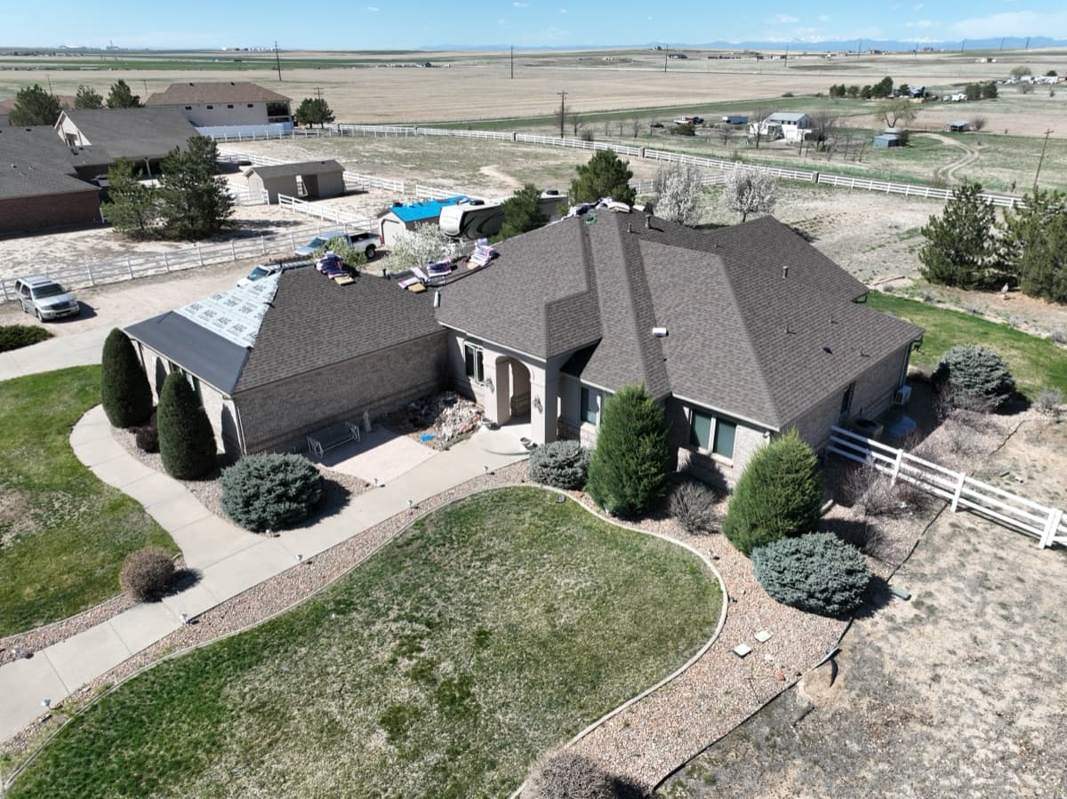 HD drone photograph showing roof detail and condition