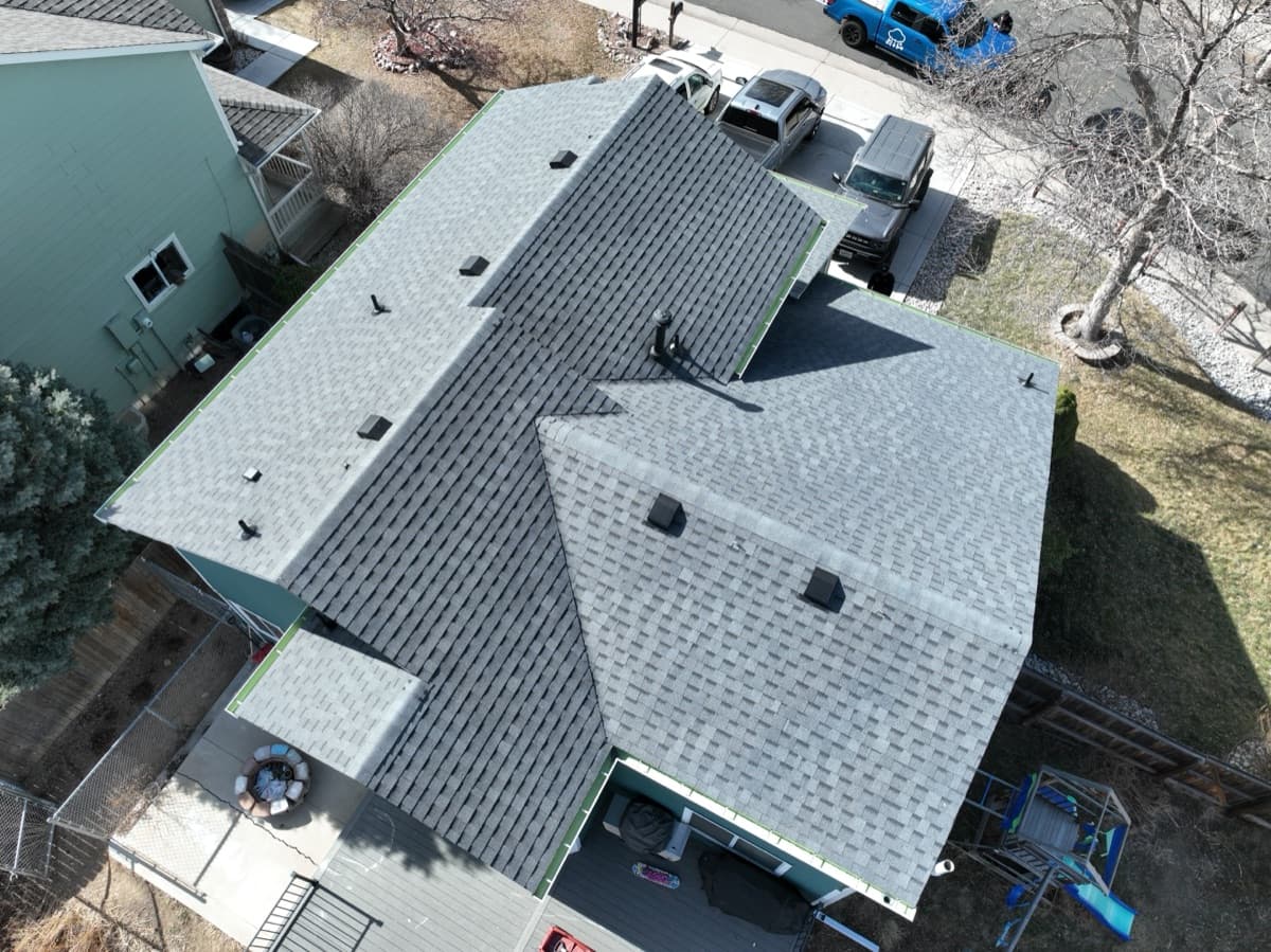 Finished roof installation by Gates Enterprises in Colorado