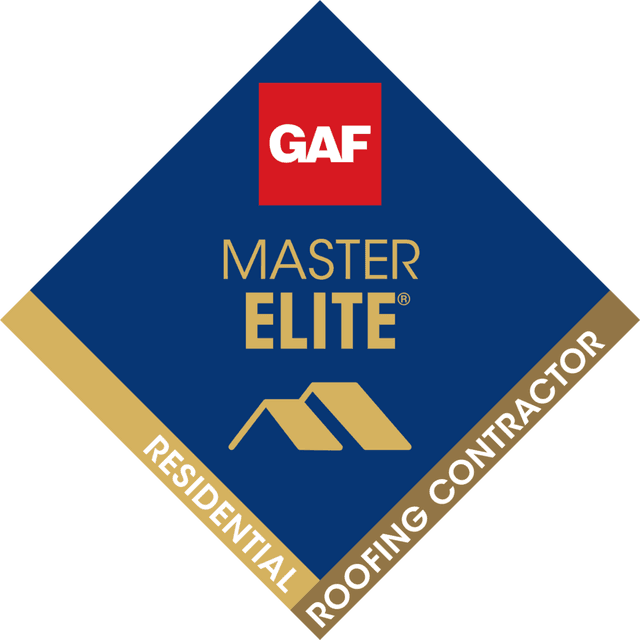 GAF Master Elite Residential Roofing Contractor certification badge
