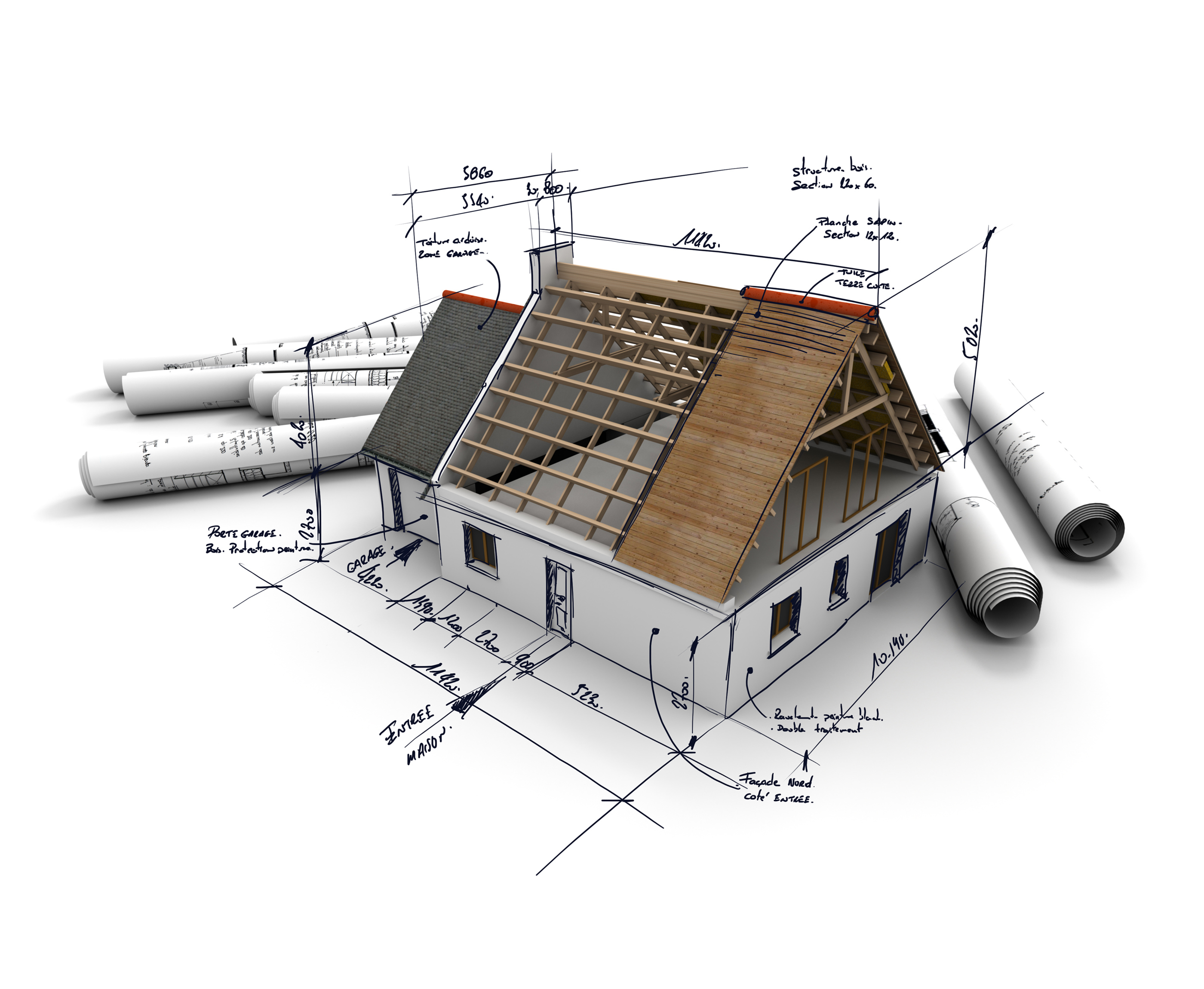 diagram or blueprint of a house